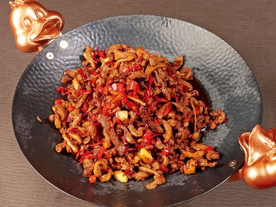 大厨四宝香辣风味干锅酱应用-干锅鸭丝