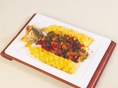 大厨四宝麻辣干锅酱应用-龙井茶香脆黄鱼